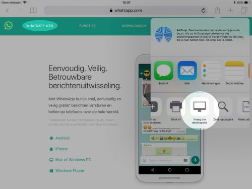 6 handige tips voor uw iPad die u écht wilt weten 1 WhatsApp iPad stap 1 1024x768 e1537363738414