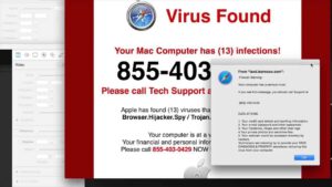 Voorbeeld van een Ransomware-infectie op een Mac