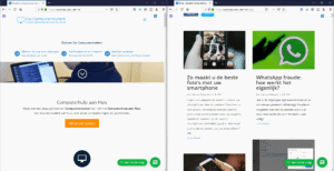 Hoe zet ik twee vensters naast elkaar in Windows? 1 dubbelscherm
